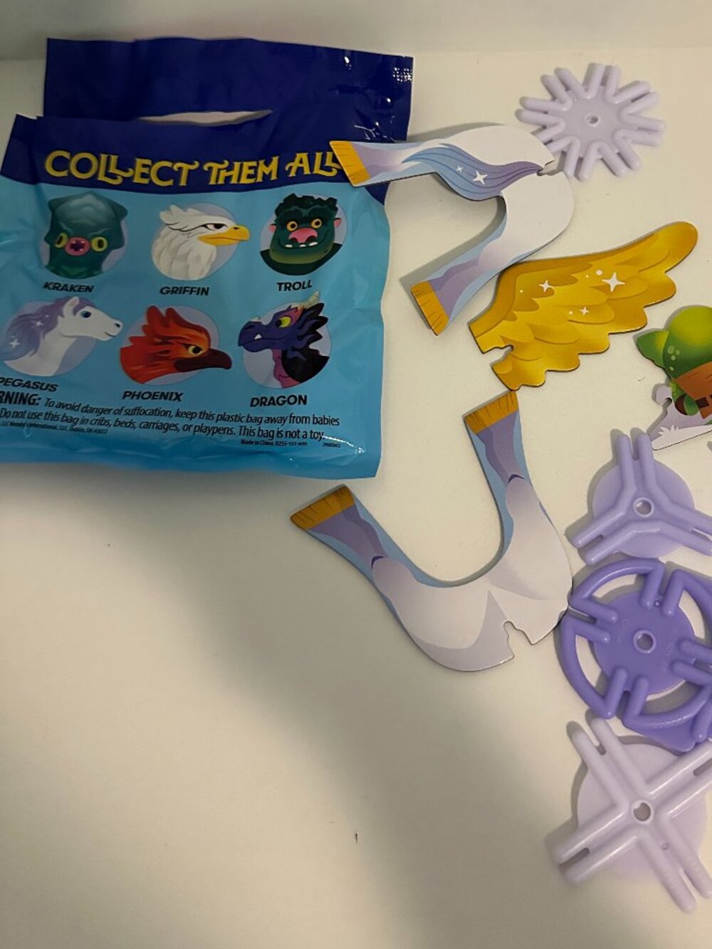 Wendy’s Kids Meal Mythical Kids Pegasus Building Toy Complete Set